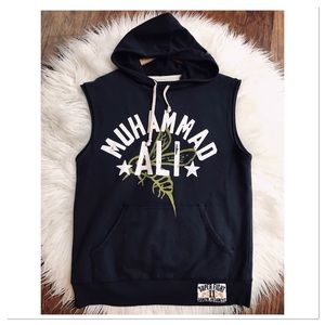 Roots Of Fight | Shirts | Roots Of Fight Muhammad Ali Superfight 74 Sleeveless  Hooded Sweatshirt Black | Poshmark